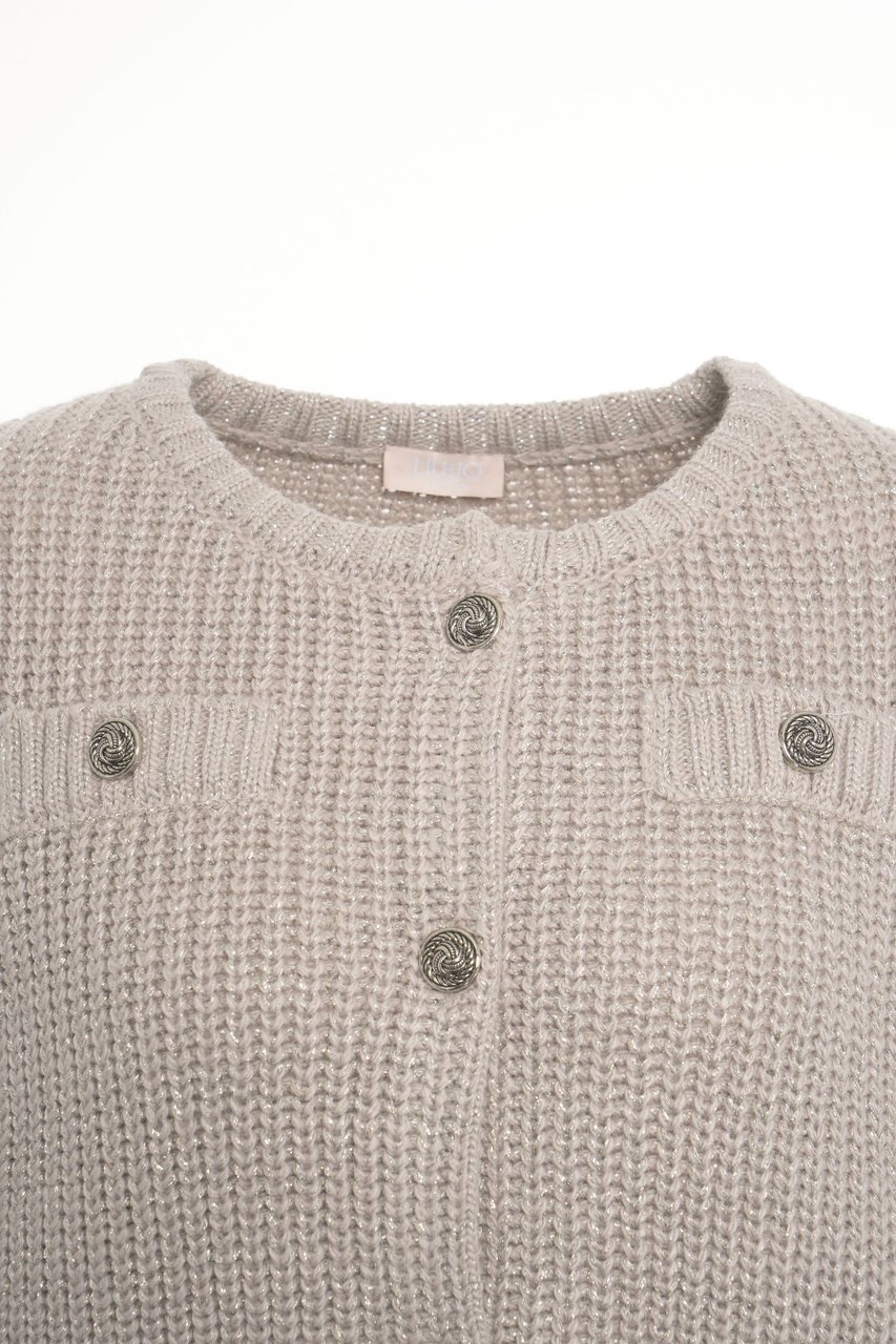 Liu Jo Lurex cardigan Beige