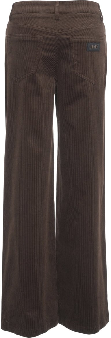 Liu Jo Ribbed palazzo trousers Bruin