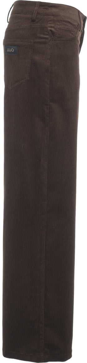 Liu Jo Ribbed palazzo trousers Bruin