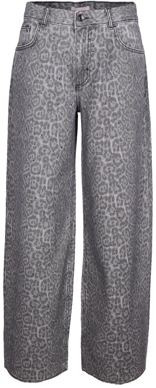 Liu Jo Trousers Grey Chic Animalier Grijs