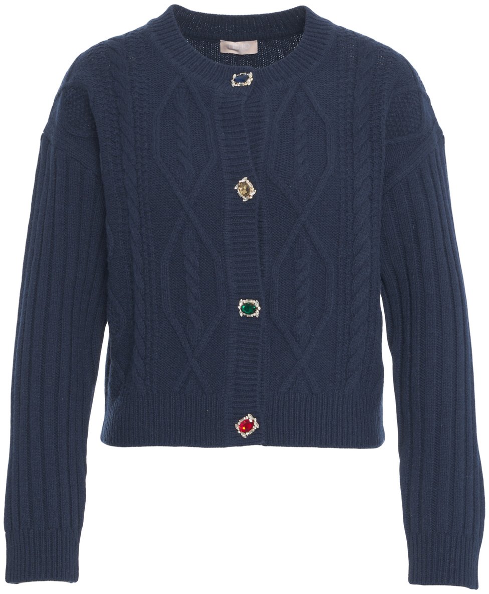 Liu Jo Cardigan con bottoni gioiello Blauw