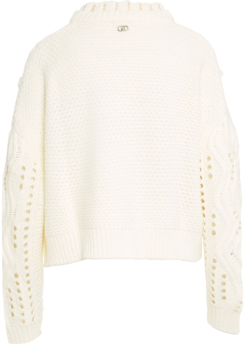 Liu Jo Sweater with cable knit pattern Wit
