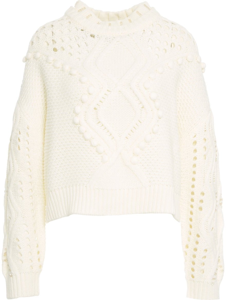 Liu Jo Sweater with cable knit pattern Wit