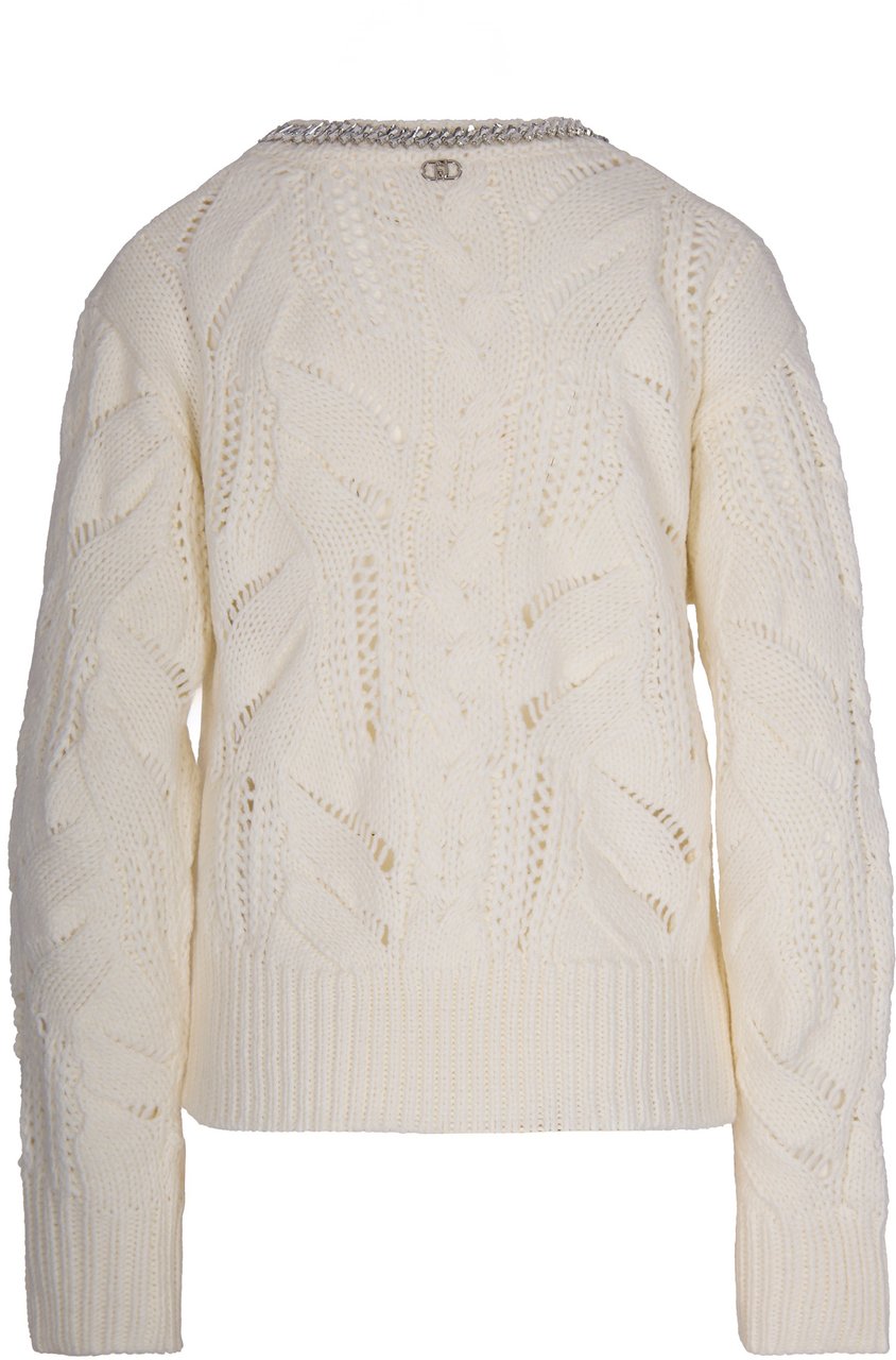 Liu Jo Sweaters Bianco Lana Wit