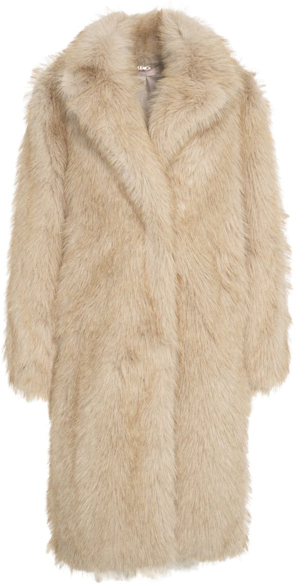 Liu Jo Faux fur coat Beige