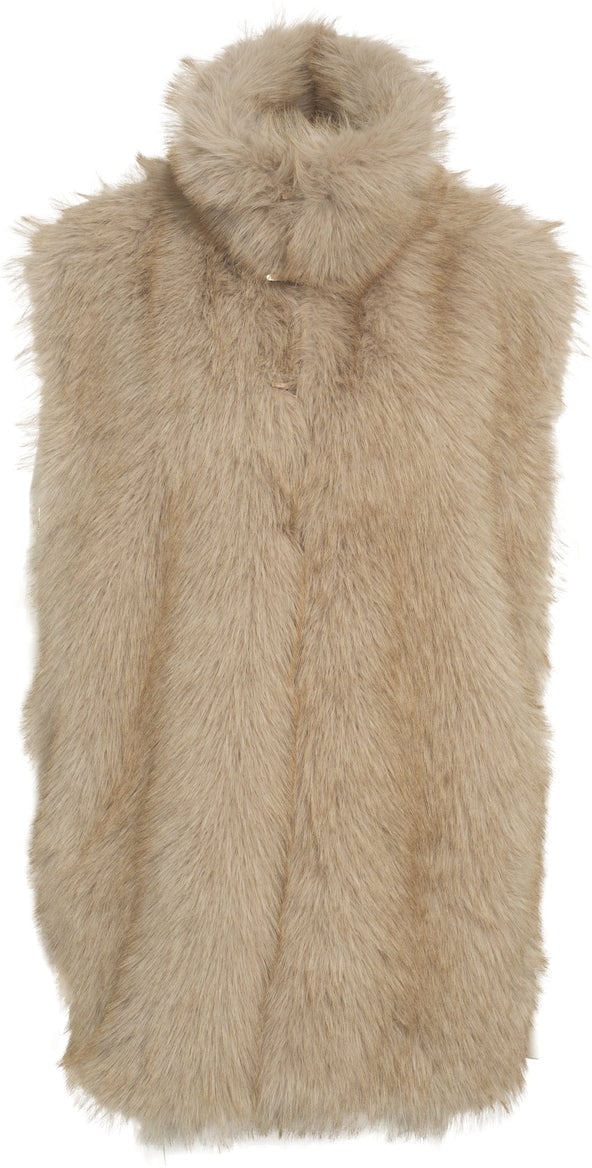Liu Jo Faux fur vest Beige