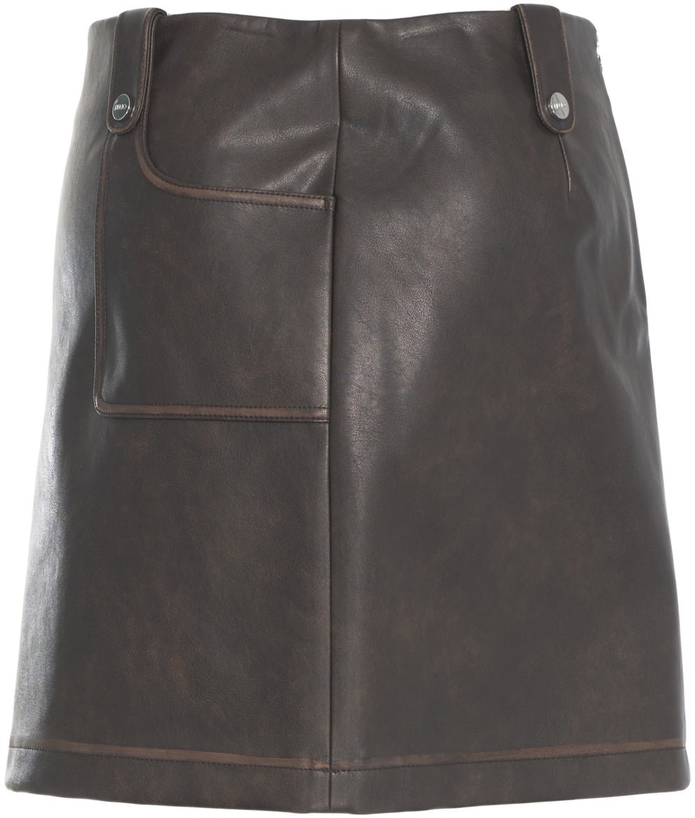 Liu Jo Faux leather miniskirt Bruin