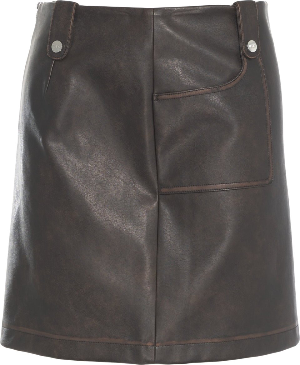 Liu Jo Faux leather miniskirt Bruin