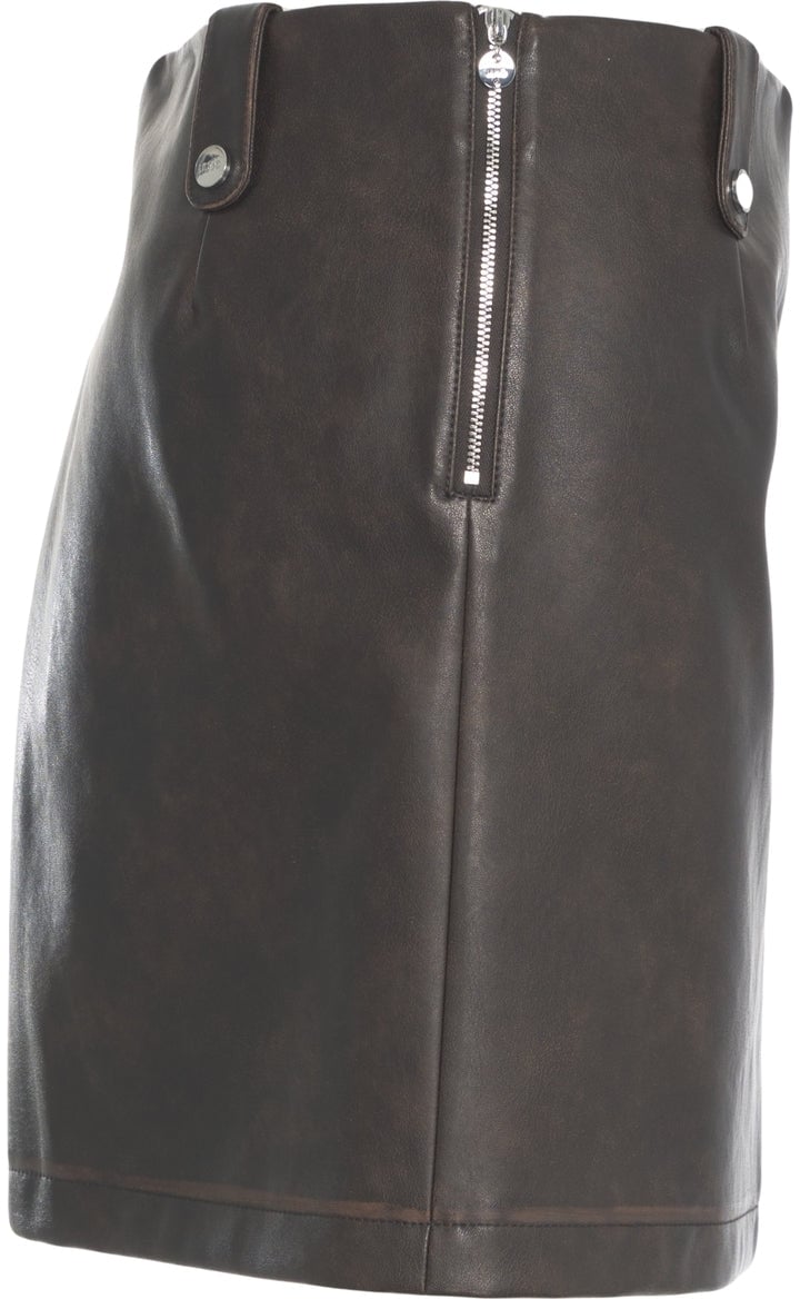 Liu Jo Faux leather miniskirt Bruin