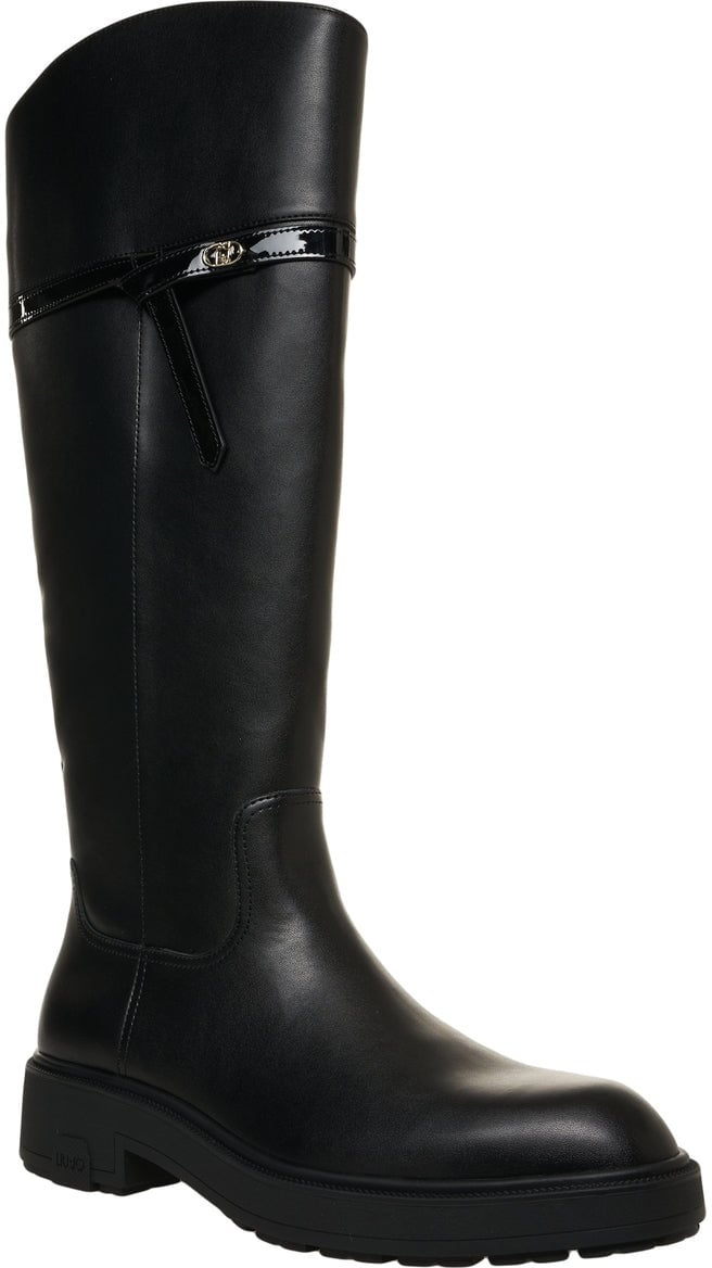 Liu Jo Smooth leather boots Zwart