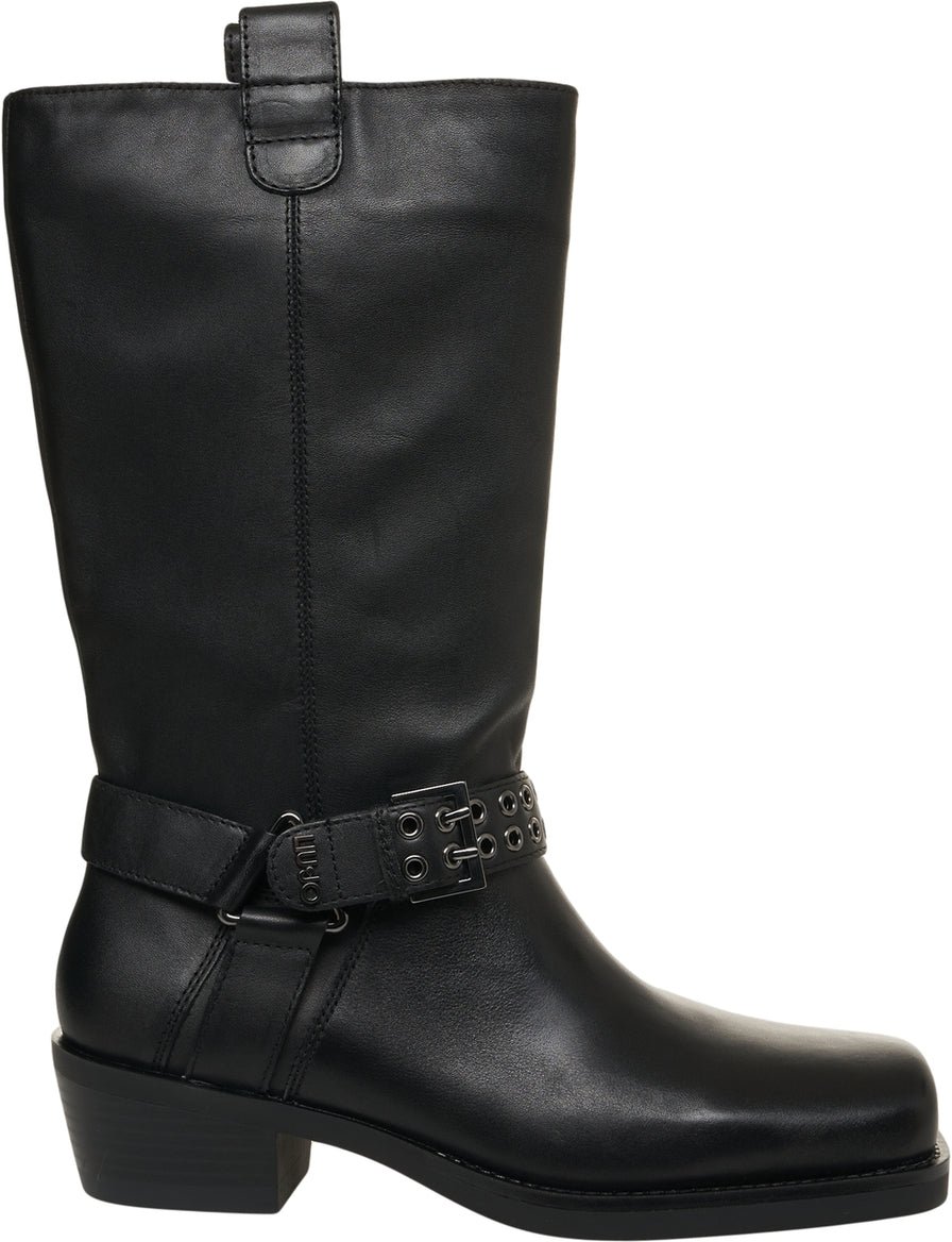 Liu Jo Leather texan boots Zwart