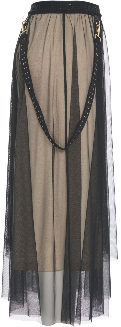 Liu Jo Tulle maxi skirt Zwart