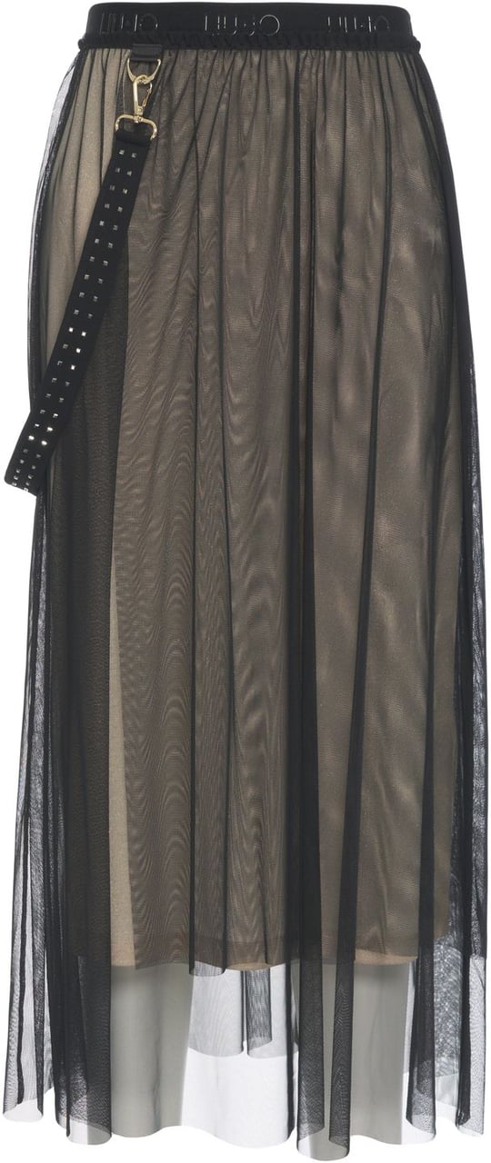 Liu Jo Tulle maxi skirt Zwart