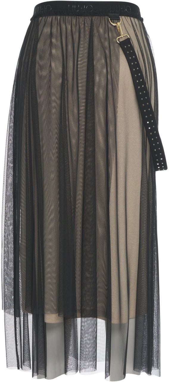 Liu Jo Tulle maxi skirt Zwart