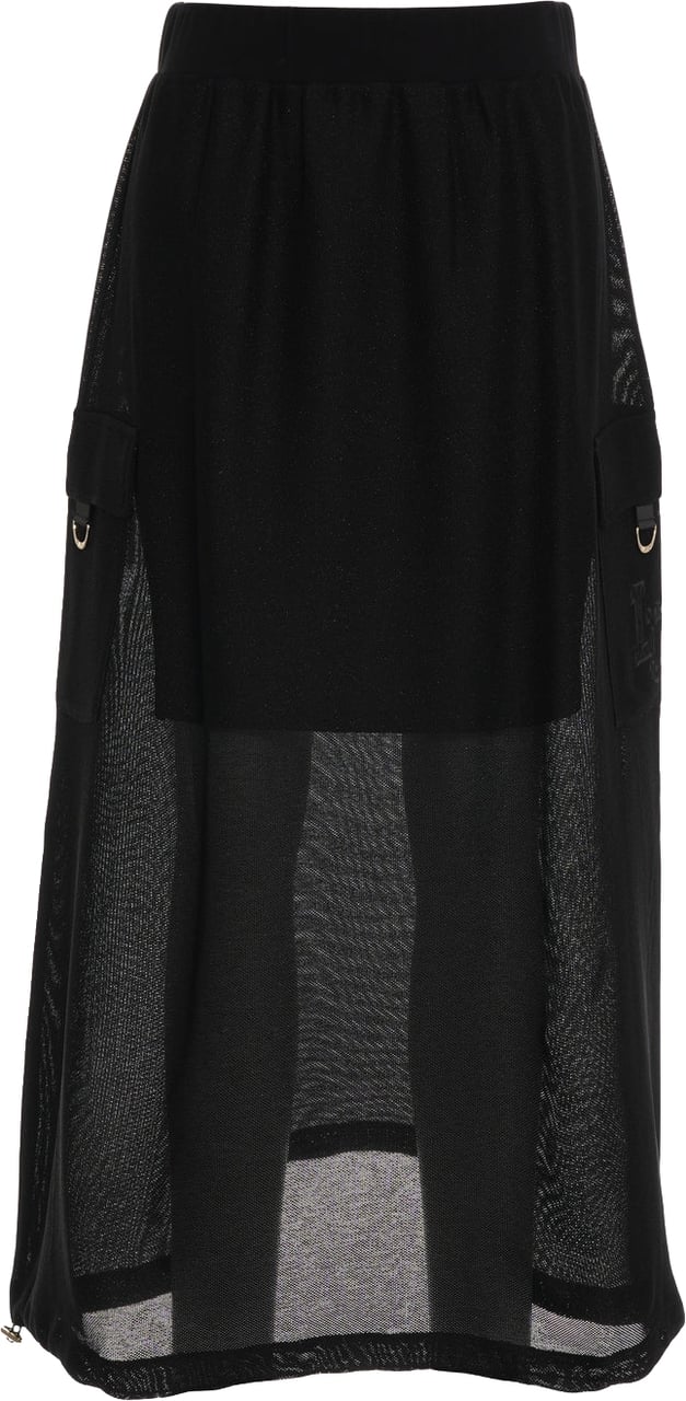 Liu Jo Mesh maxi skirt Zwart