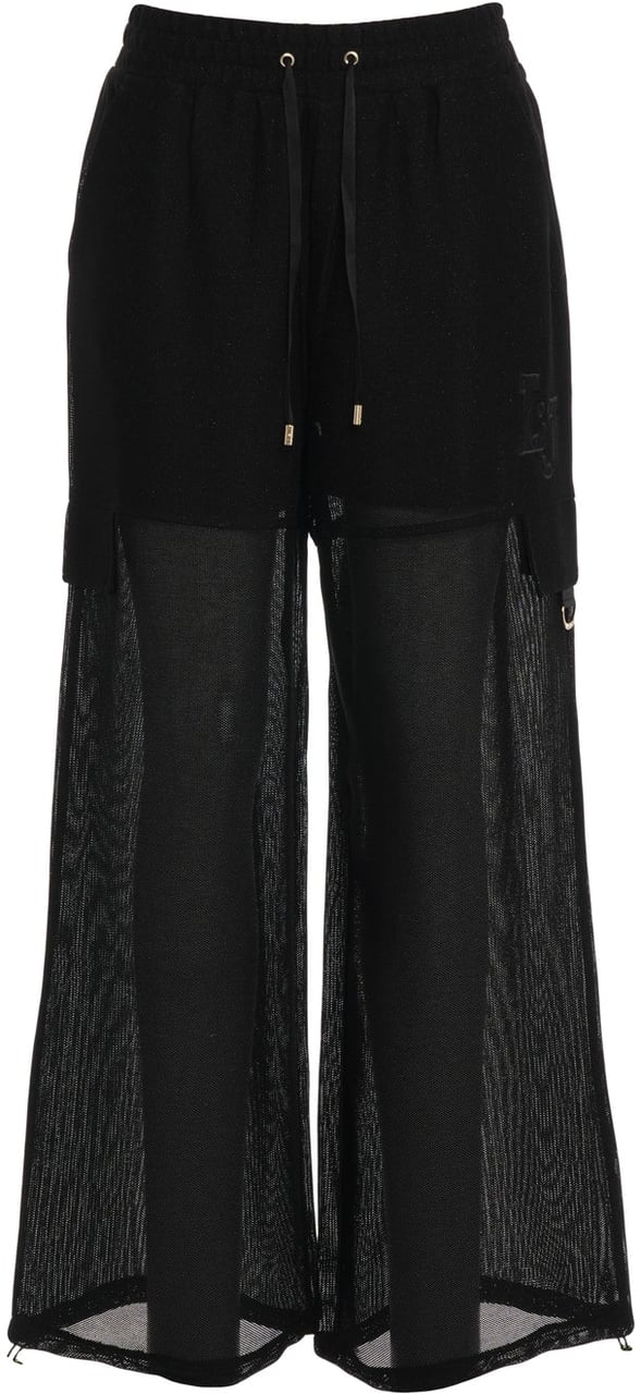 Liu Jo Mesh cargo pants Zwart