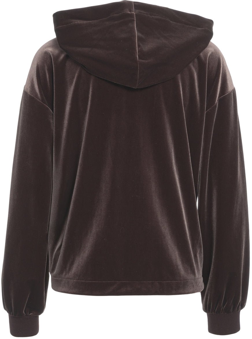 Liu Jo Velvet hoodie Bruin