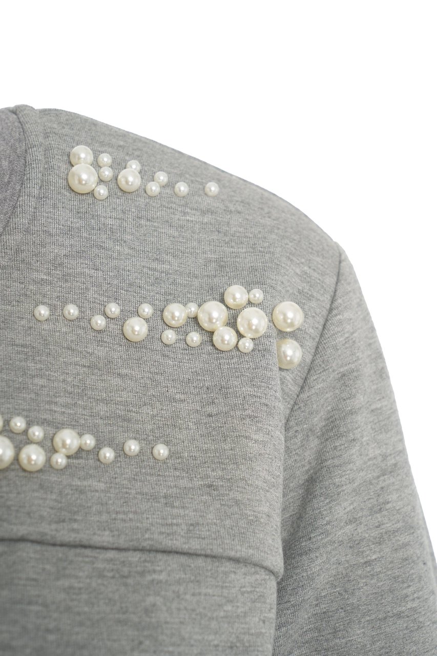 Liu Jo Sweatshirt with pearls Grijs