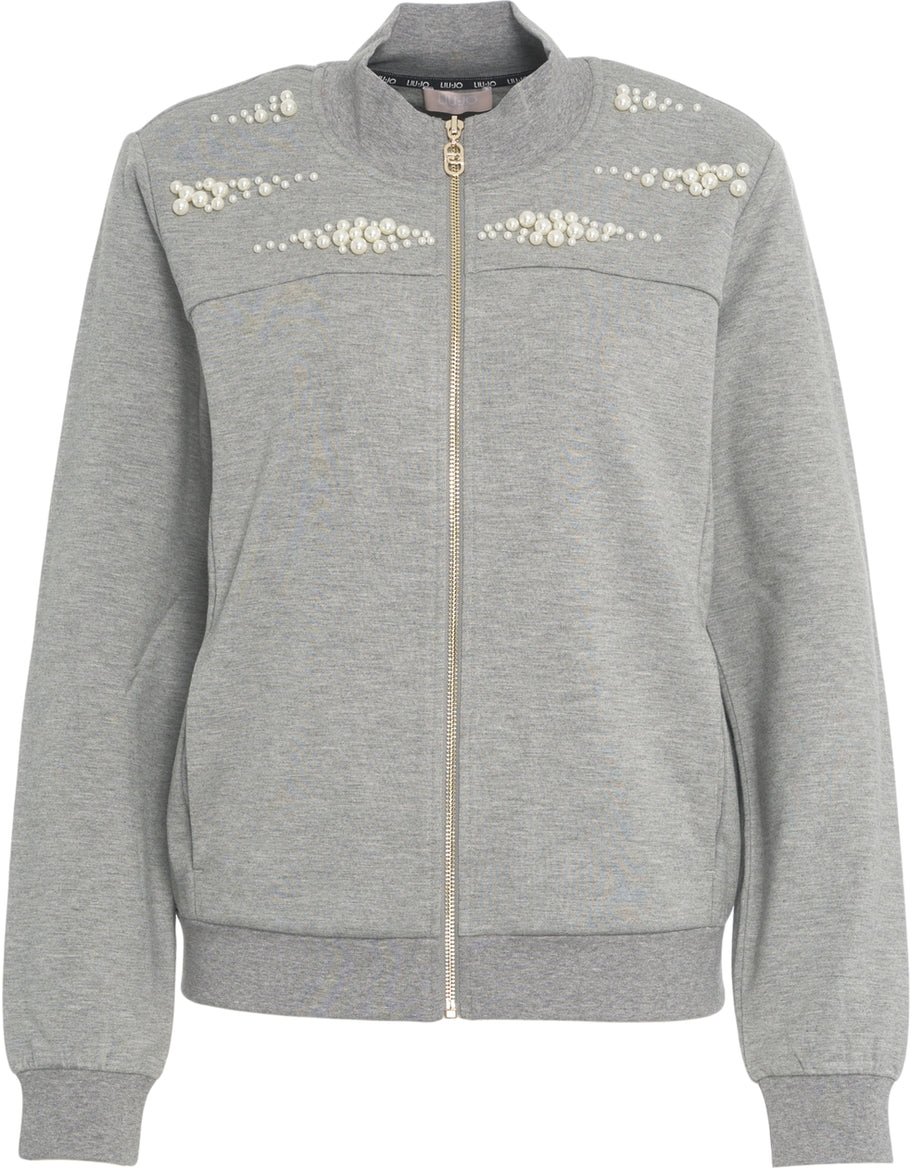 Liu Jo Sweatshirt with pearls Grijs