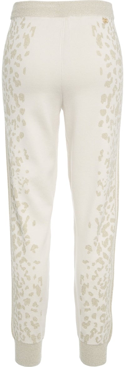 Liu Jo Jogging pants with animal print Beige