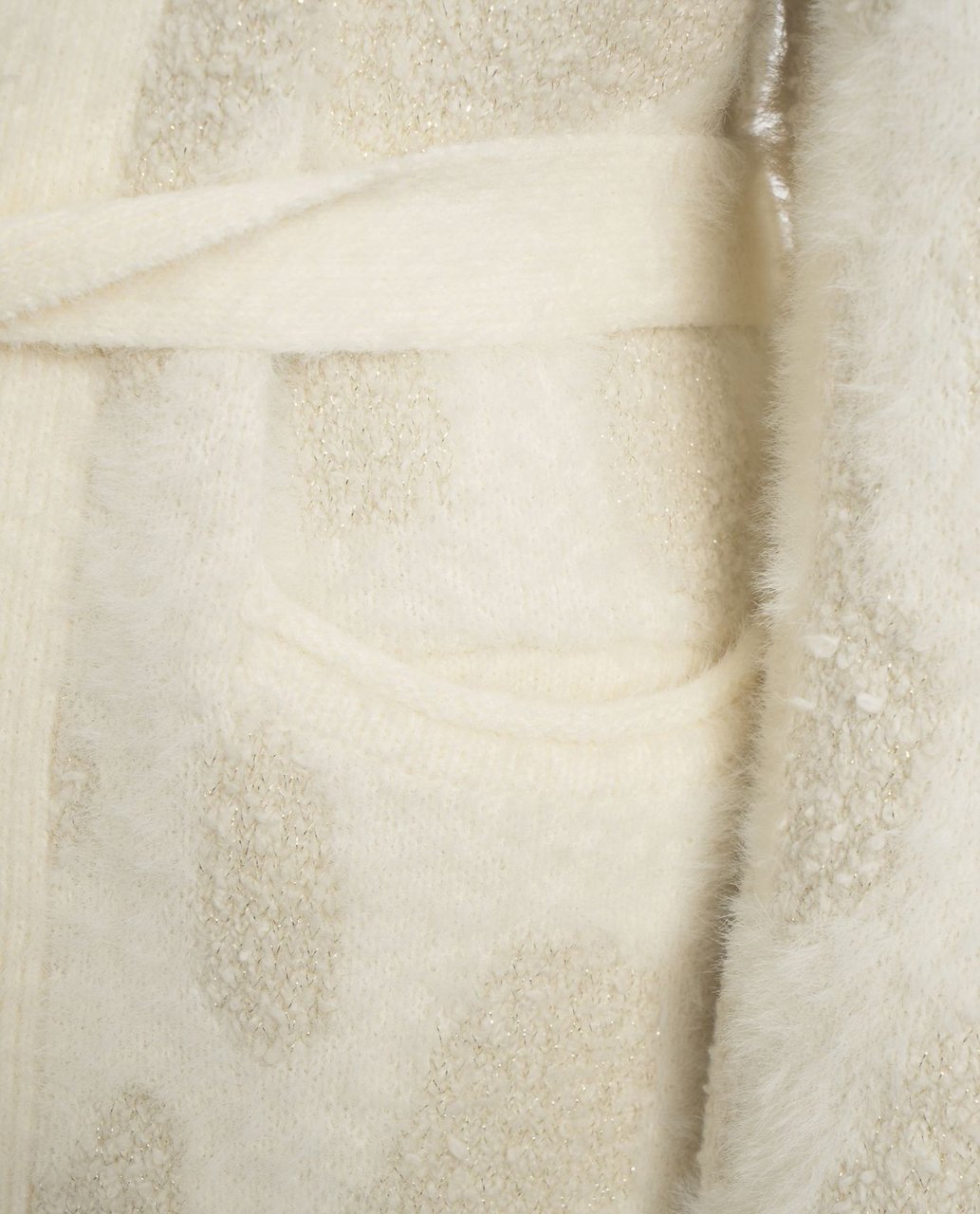 Liu Jo Knit coat with waist belt Beige