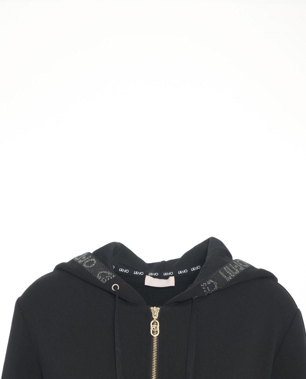 Liu Jo Hoodie with rhinestones Zwart