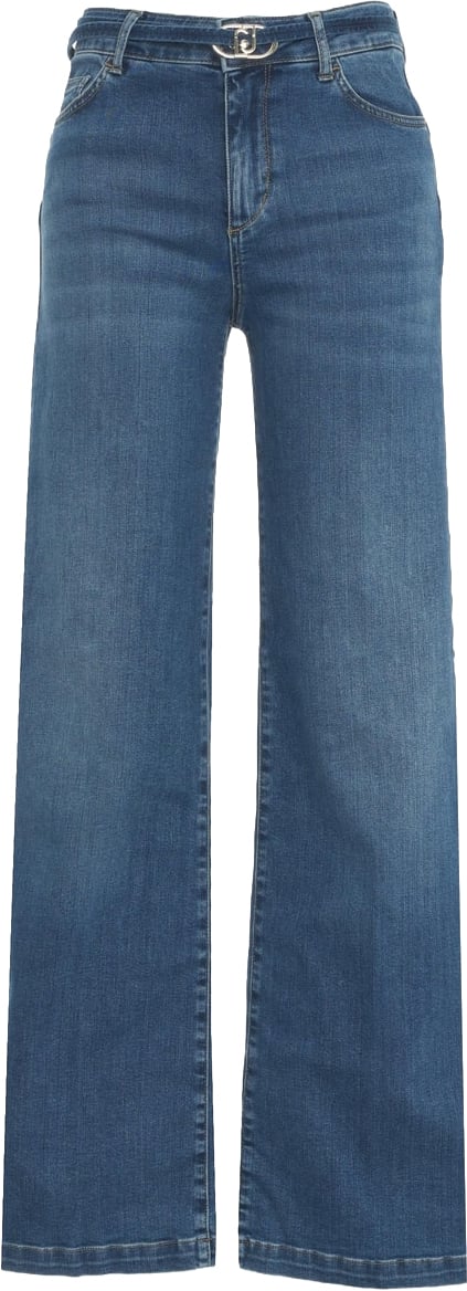Liu Jo Flared jeans with belt Blauw