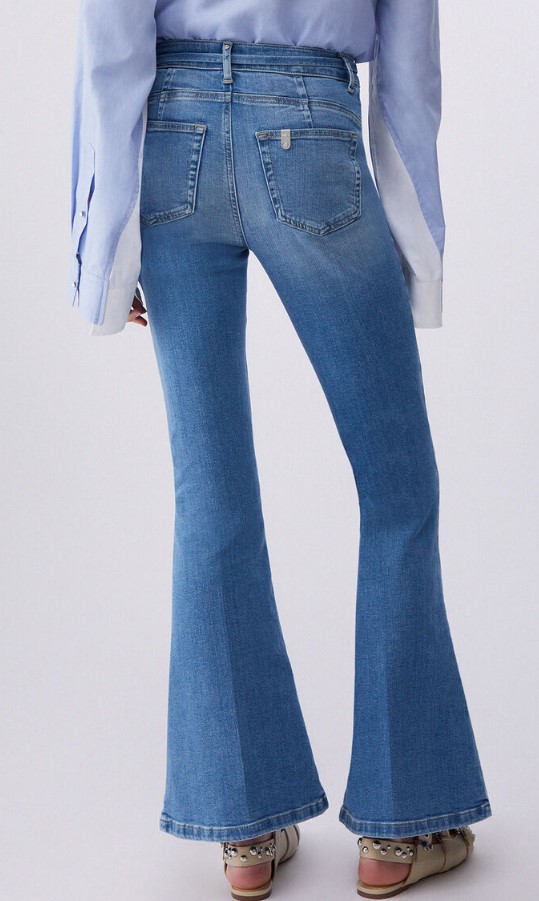 Liu Jo Bootcut Jeans With High Waist And Flared Design Blauw