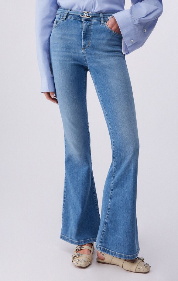 Liu Jo Bootcut Jeans With High Waist And Flared Design Blauw