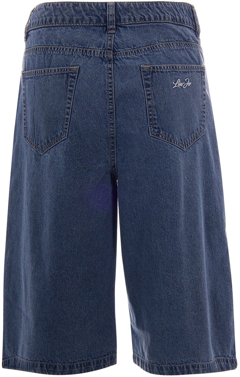 Liu Jo Shorts Den.Blue Ind.Embro.W Blauw
