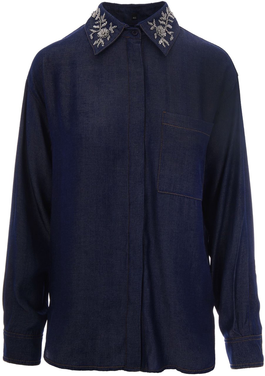 Liu Jo Shirts Normal Wash Navy