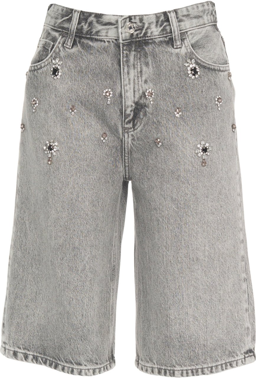 Liu Jo Bermuda shorts with rhinestones Grijs