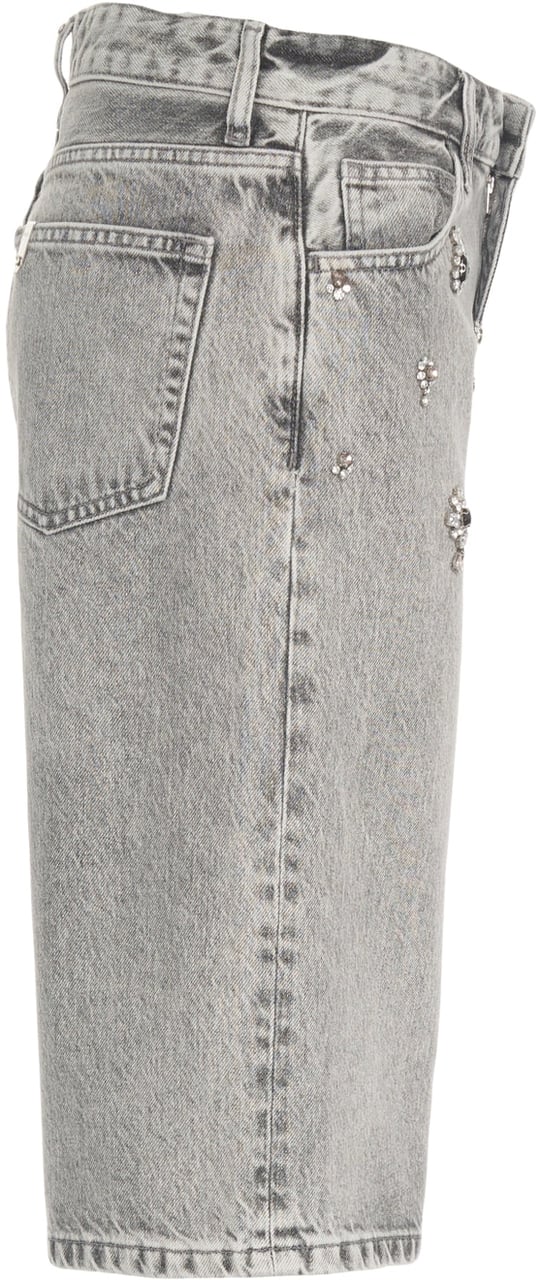 Liu Jo Bermuda shorts with rhinestones Grijs