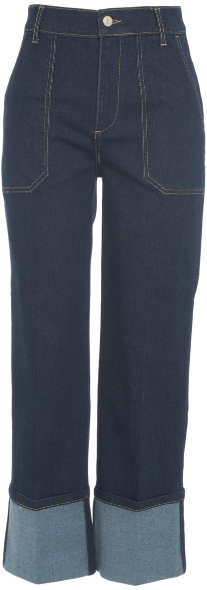 Liu Jo Straight Leg Jeans with cuffs Blauw