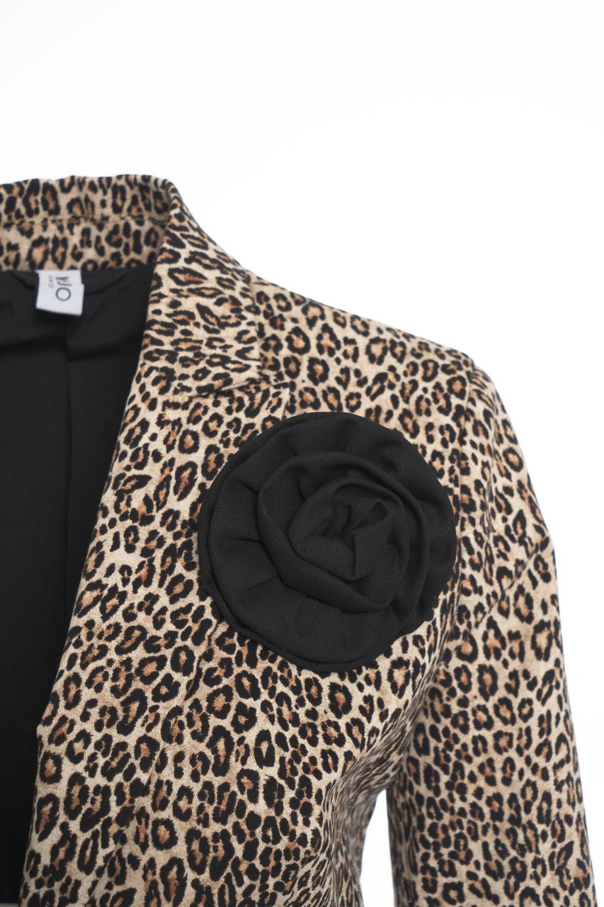 Liu Jo Blazer con stampa animalier Beige