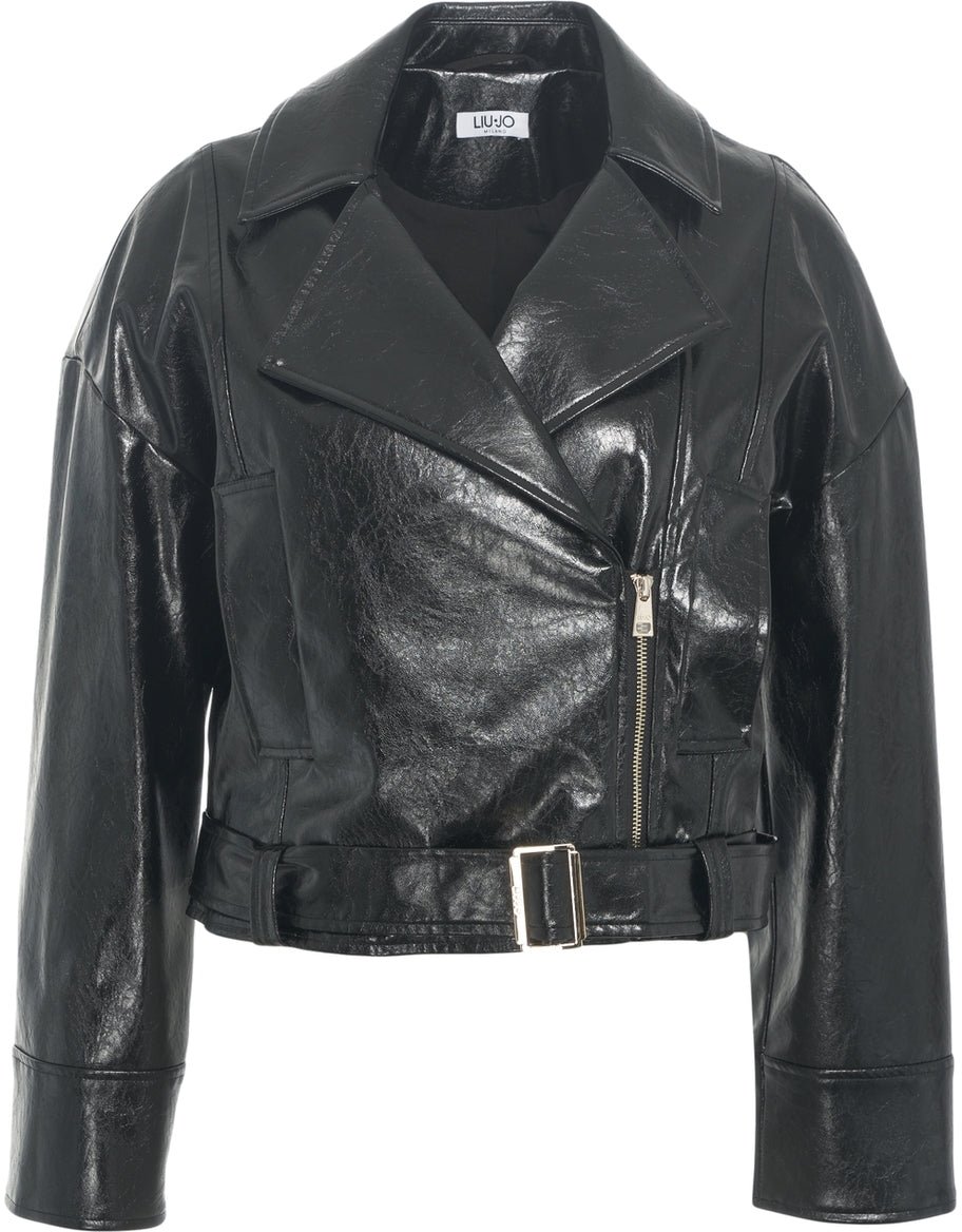 Liu Jo Biker with glossy-finish Zwart