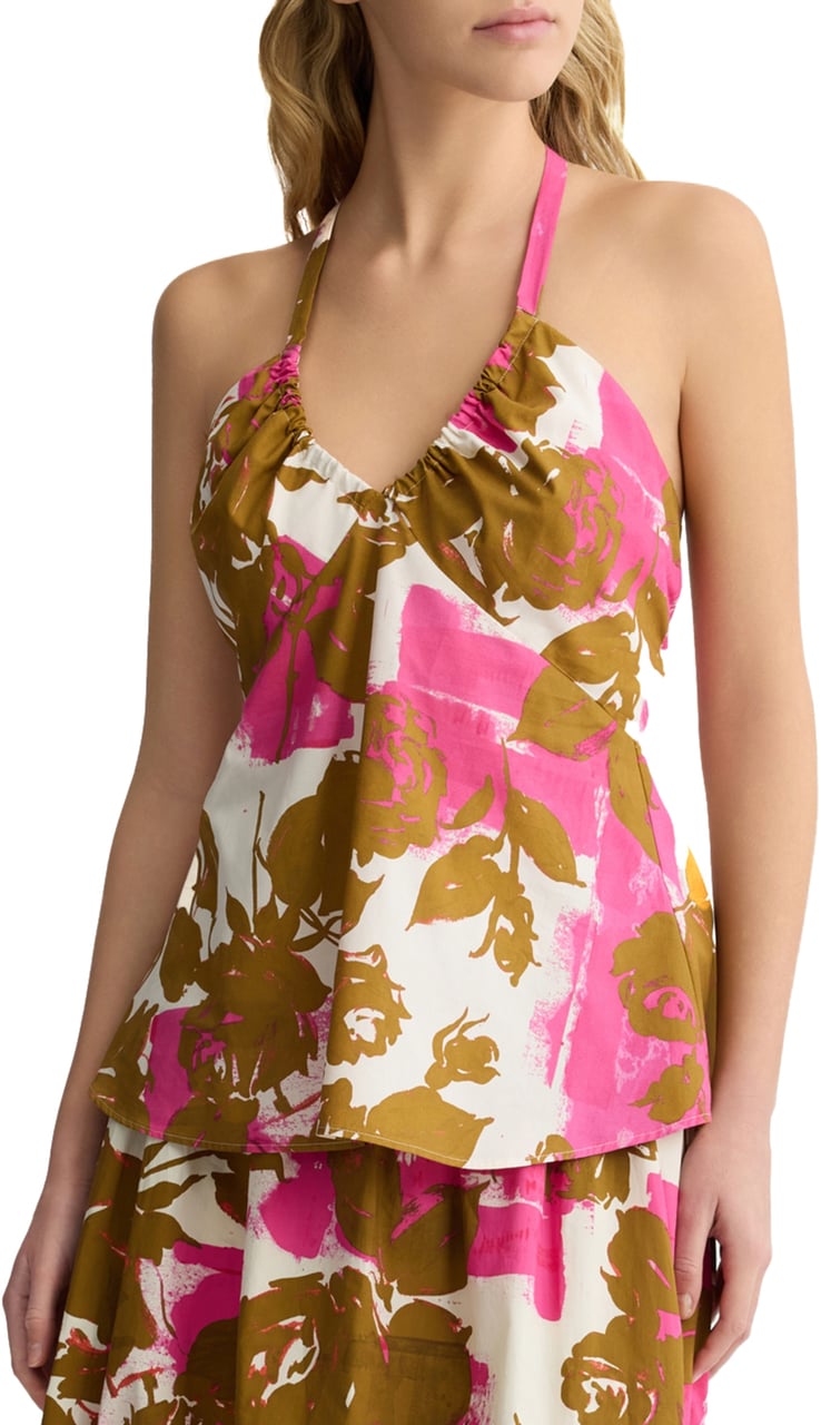Liu Jo Top Pink Flowers Roze