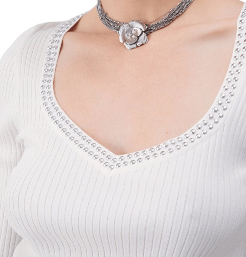 Liu Jo Liu Jo White Maglie Bianco Lana Wit