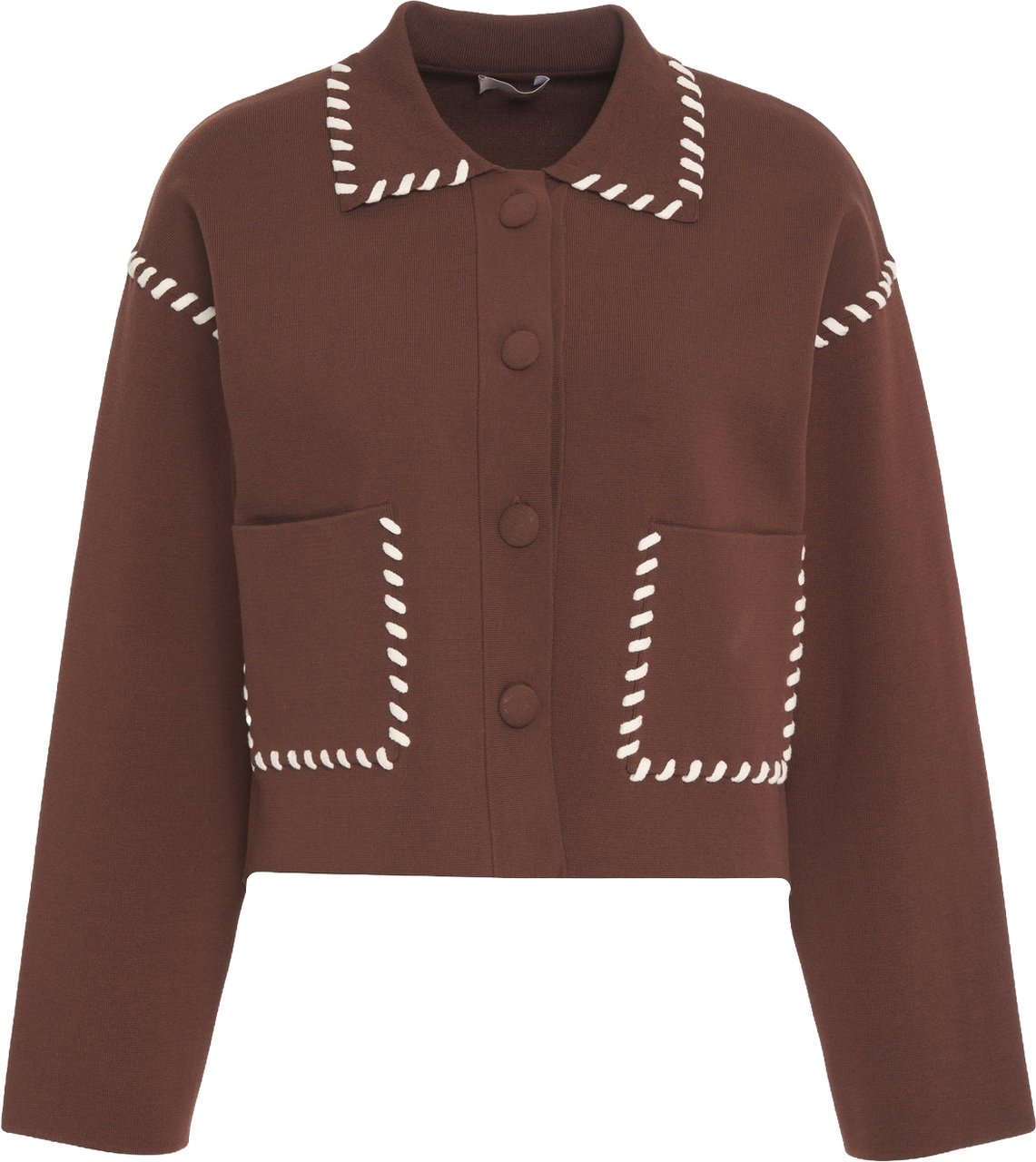 Liu Jo Jacket with decorative stitching Bruin