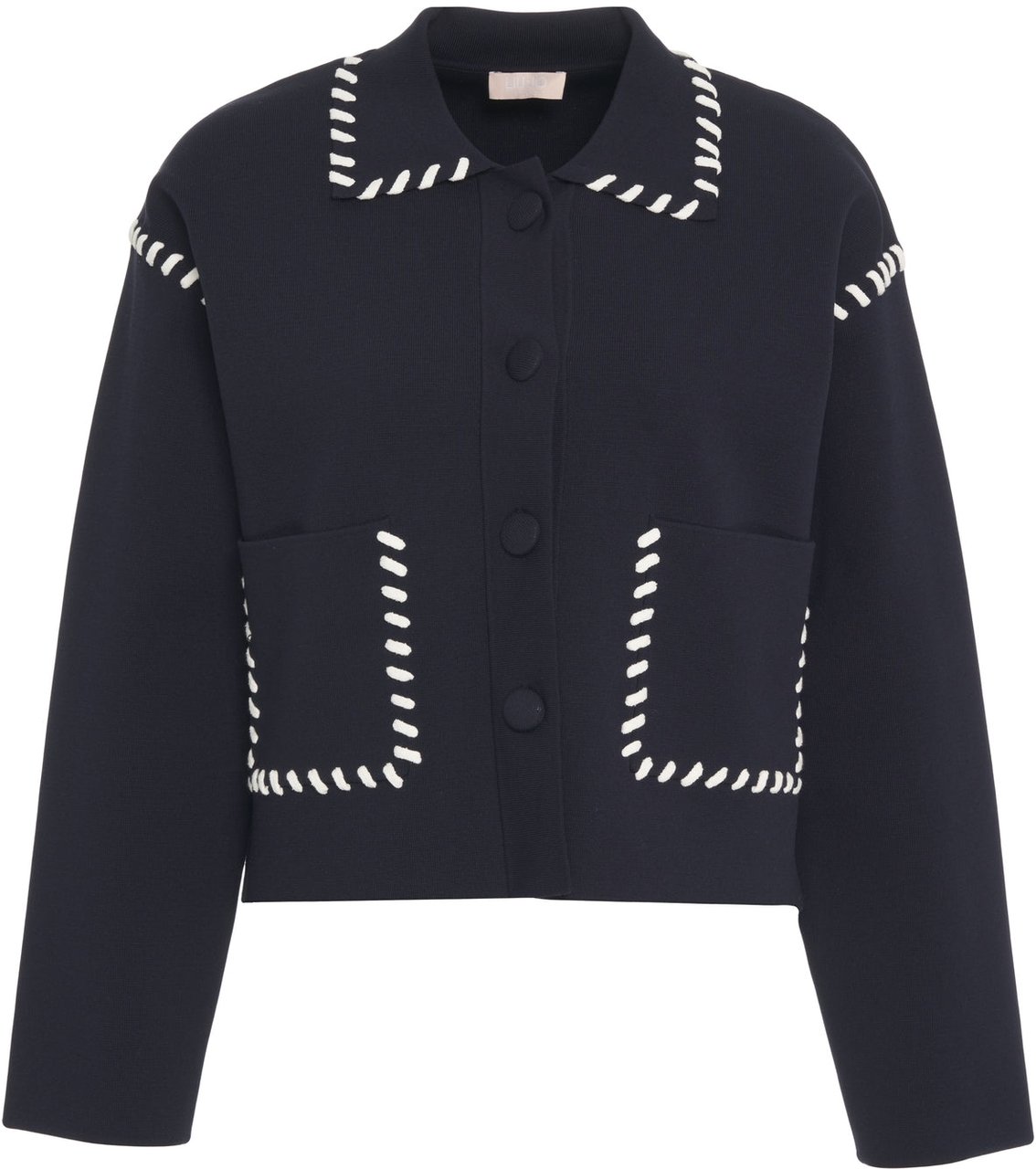 Liu Jo Jacket with decorative stitching Blauw