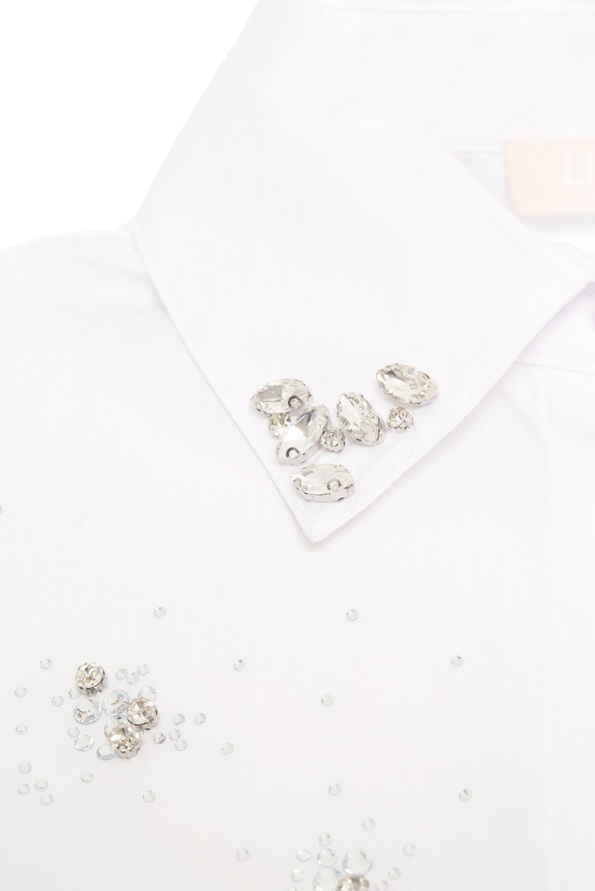 Liu Jo Chemisier with rhinestones Wit