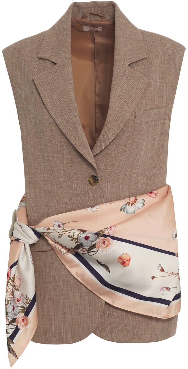 Liu Jo Oversize single-breasted vest Bruin