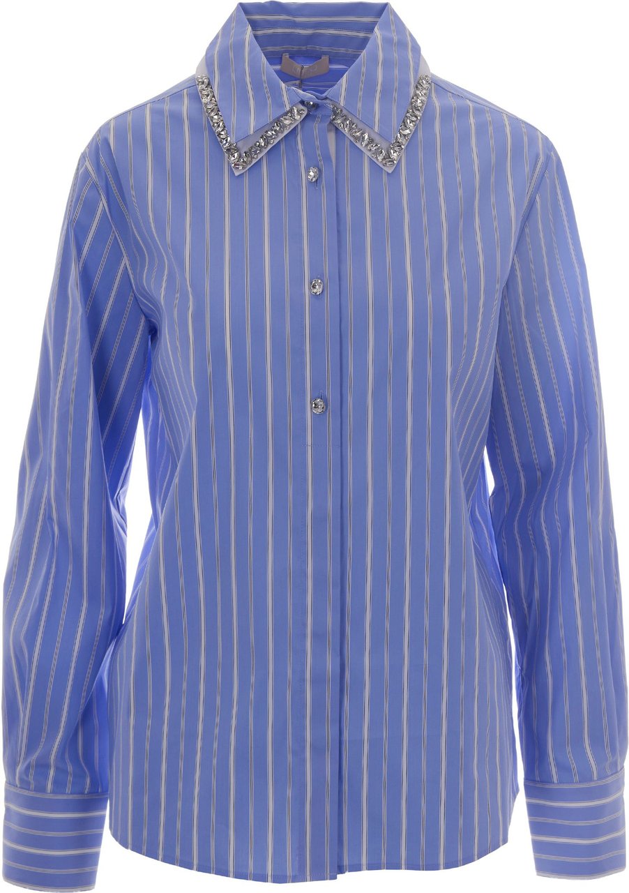 Liu Jo Shirts Bco Ott/L.Blue Str/B Blauw