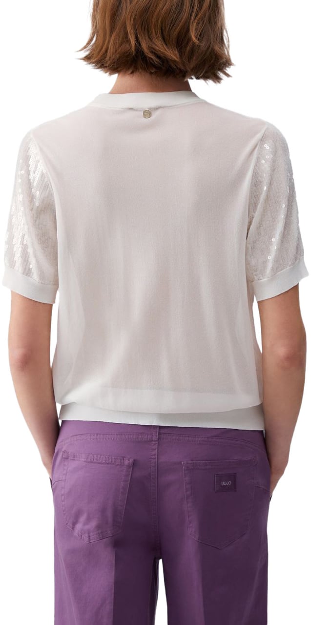 Liu Jo Sweaters Bianco Lana Wit