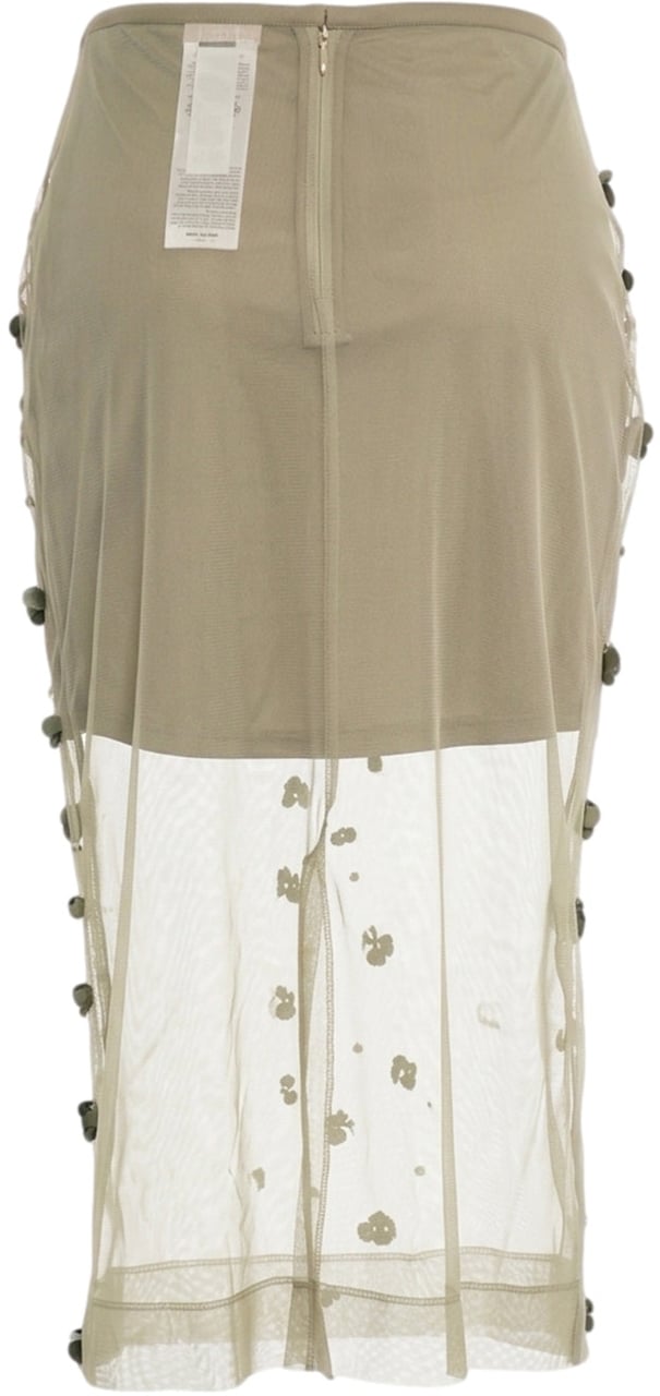 Liu Jo Tulle midi skirt with sequins Groen