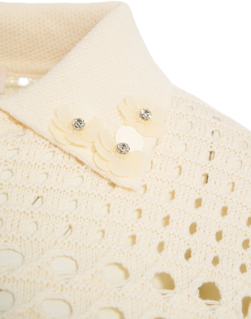 Liu Jo Openwork knit cardigan Beige