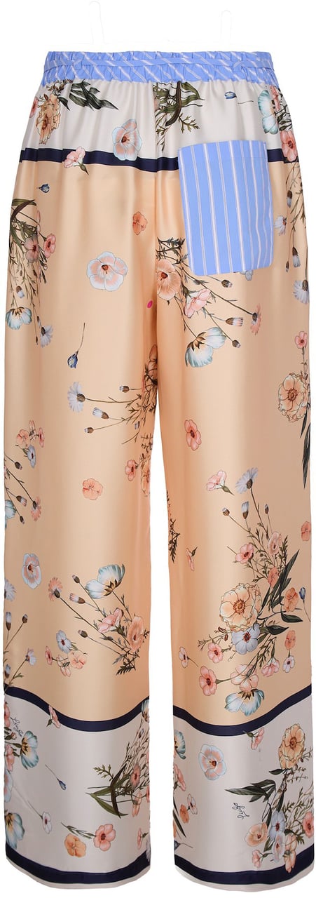 Liu Jo Trousers Blu Strbloombig Blauw