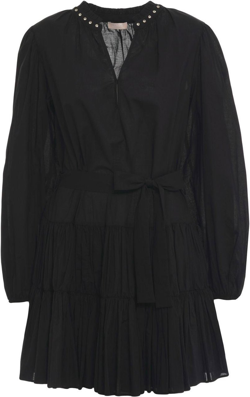 Liu Jo Cotton mini dress Zwart