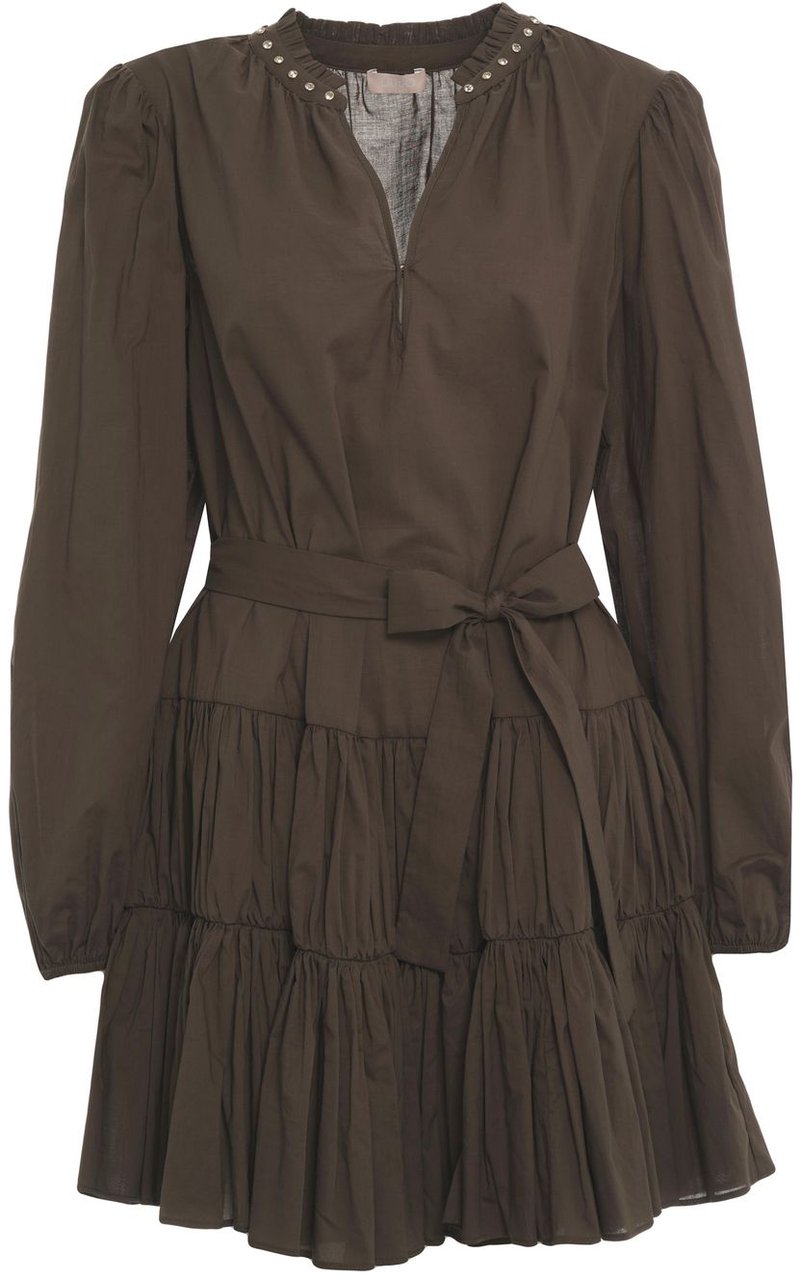 Liu Jo Cotton mini dress Groen