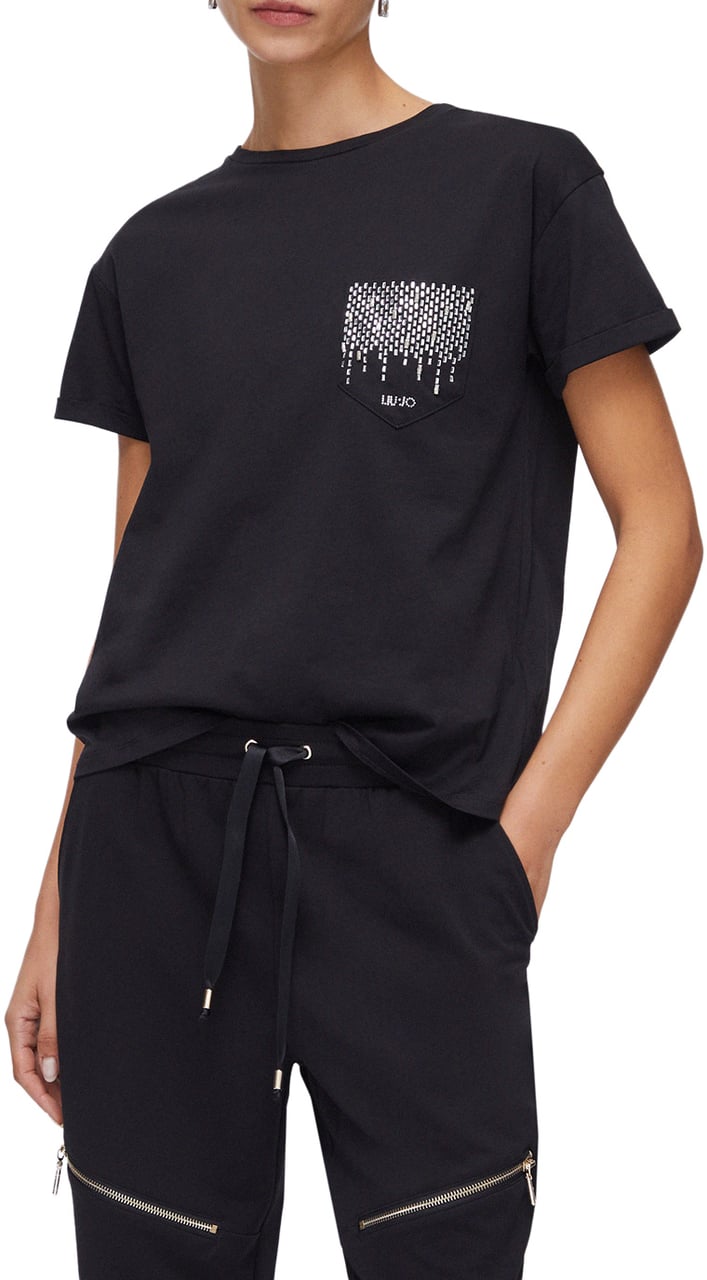 Liu Jo T-Shirts And Polos Black Zwart